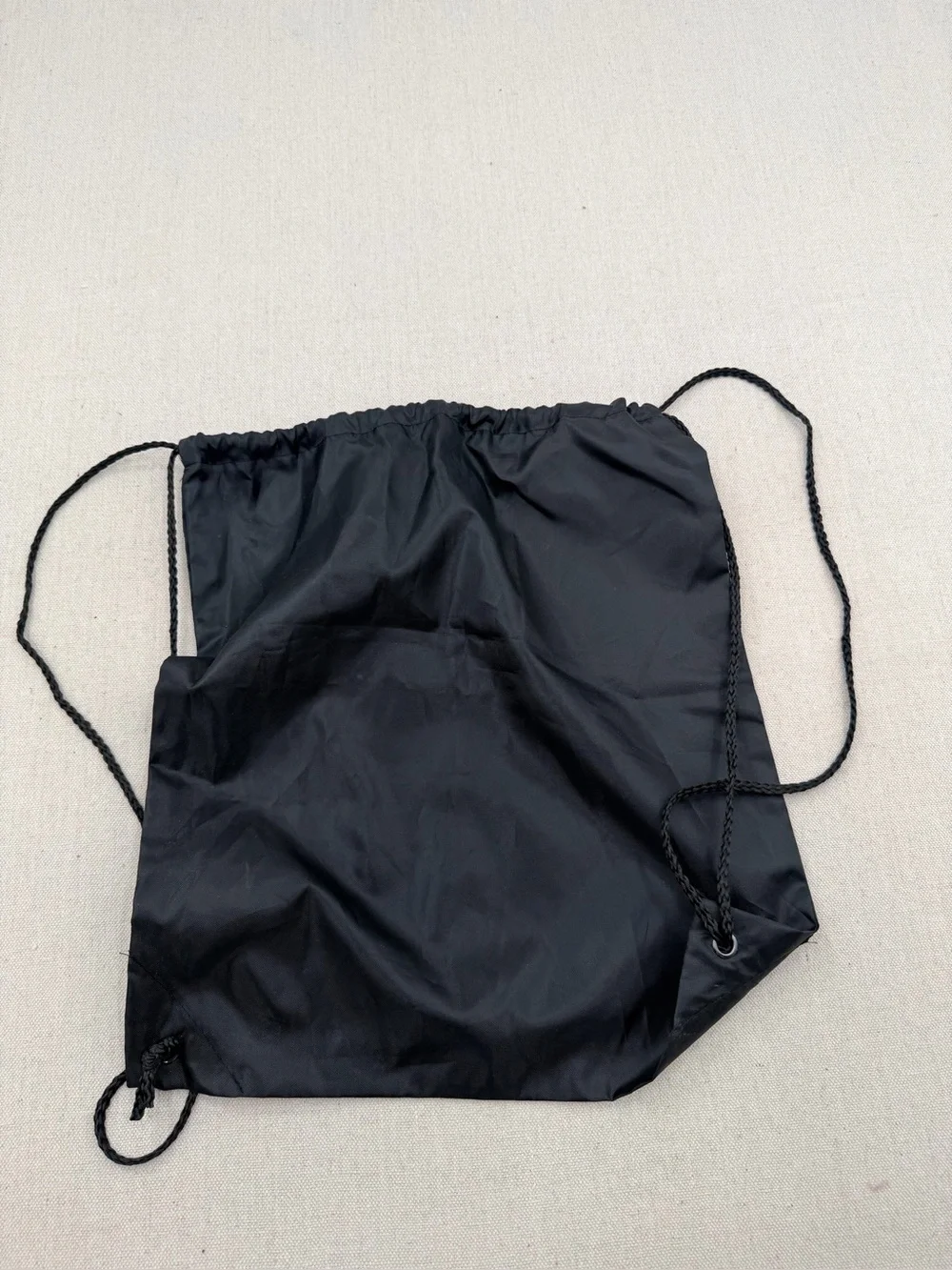 Ray-Ban Black Drawstring Backpack with White Logo